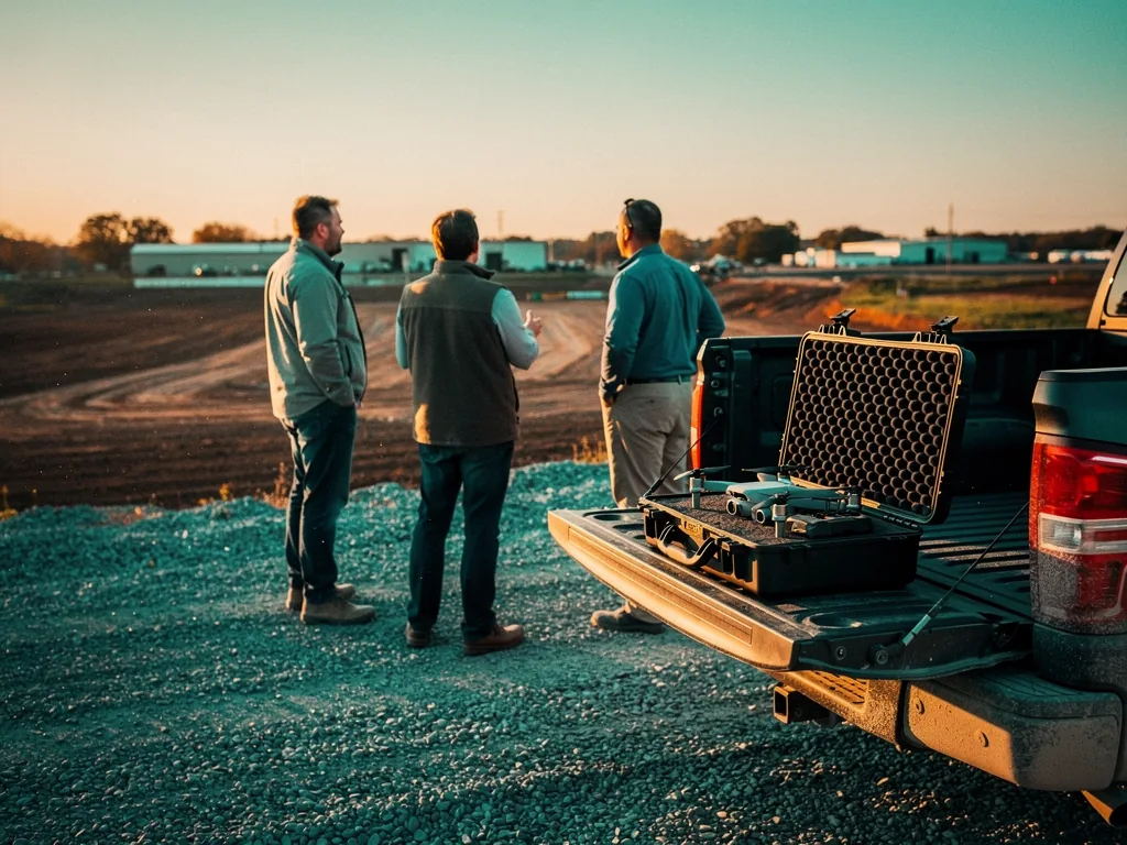 Color grading drone footage for a Tulsa company video